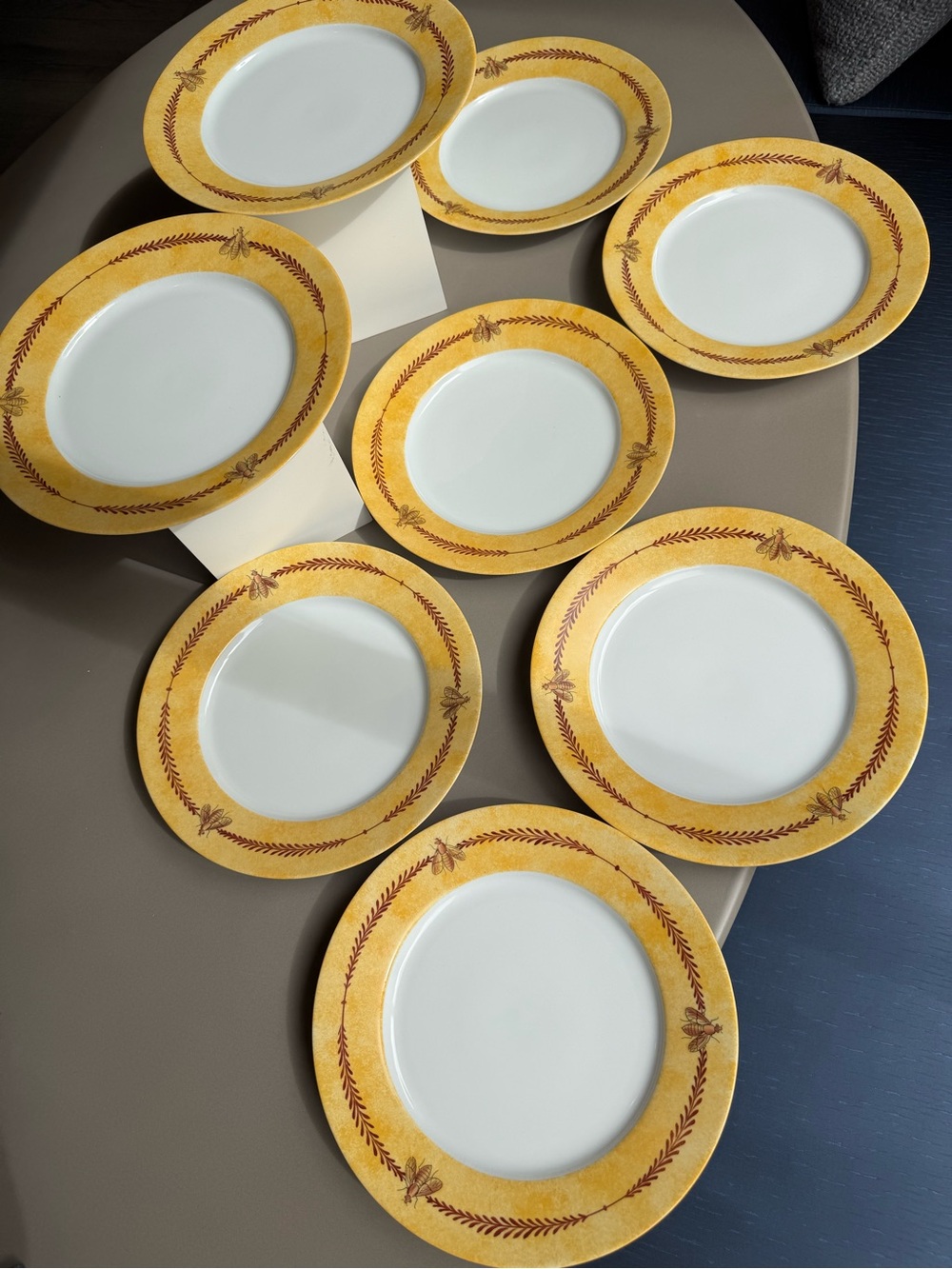 Chantal Mirabaud Limoges Bee Plates 8pc Hand-Painted 10” France Rare